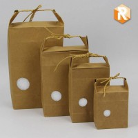 Rice Bag,Food Grade Stand Up Kraft Paper Packaging Bag